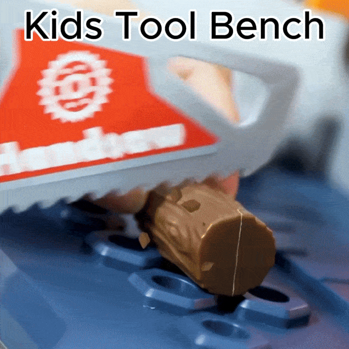 65 PCS Kids Tool Bench with Realistic Engineer Role-play, Automatic Saw, Safe for Ages 3+