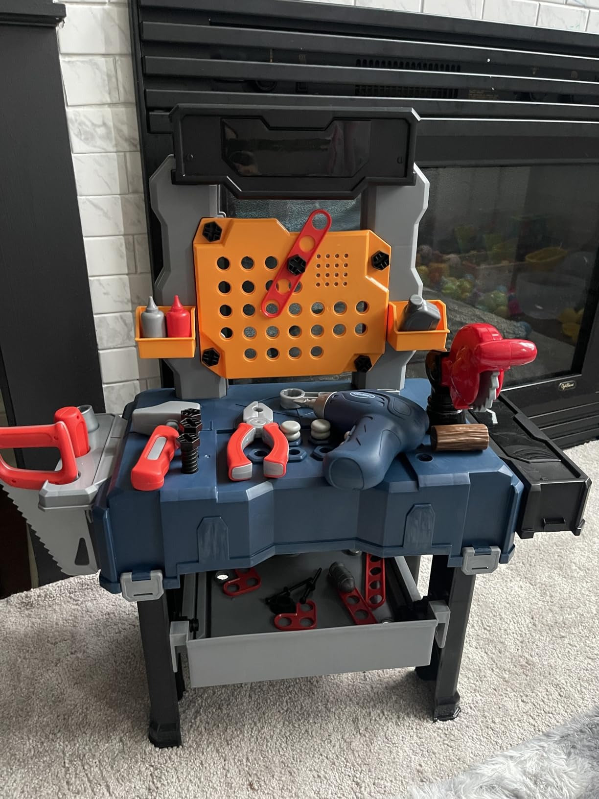 65 PCS Kids Tool Bench with Realistic Engineer Role-play, Automatic Saw, Safe for Ages 3+