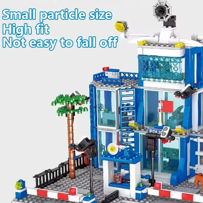 760 PCS Police Station Building Blocks Set with Durable ABS Plastic, Educational & Creative Toy for Kids, Safe for Ages 6+