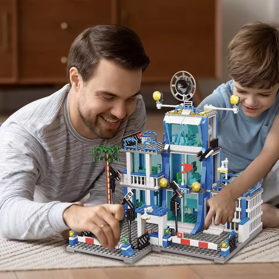 760 PCS Police Station Building Blocks Set with Durable ABS Plastic, Educational & Creative Toy for Kids, Safe for Ages 6+