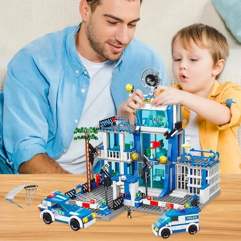 760 PCS Police Station Building Blocks Set with Durable ABS Plastic, Educational & Creative Toy for Kids, Safe for Ages 6+