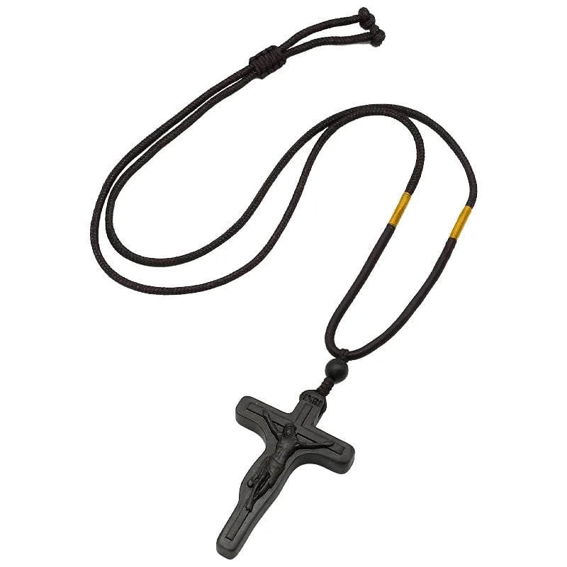 Handcrafted Wooden Cross Necklace