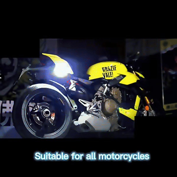 7 Colors LED Motorcycle Strobe Lights - Anti-Collision Lights and USB Charging, Night Signal Emergency Warning