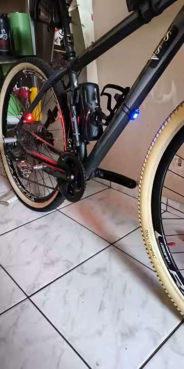 7 Colors LED Motorcycle Strobe Lights - Anti-Collision Lights and USB Charging, Night Signal Emergency Warning