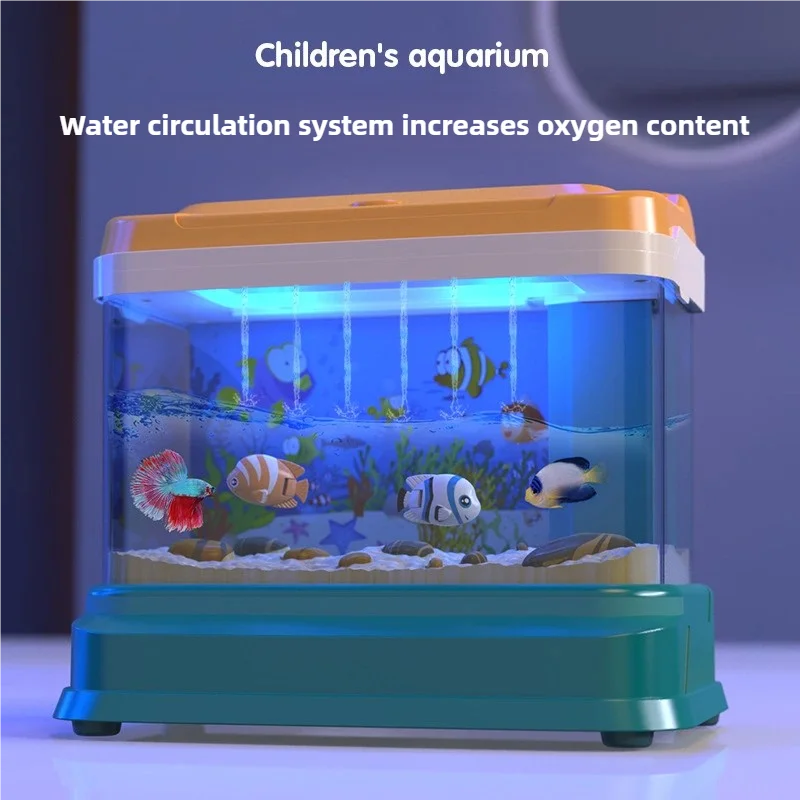 7pcs Electric Musical Aquarium Toy with Light, Fishing Game, Safe for Ages 3+