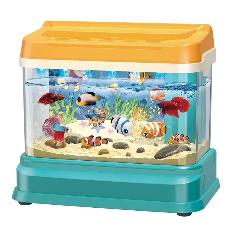 7pcs Electric Musical Aquarium Toy with Light, Fishing Game, Safe for Ages 3+