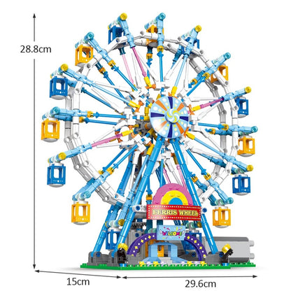 813 Piece Ferris Wheel Building Set with Swinging Cabins, STEM Learning Toy, Safe & Fun for Kids 6+