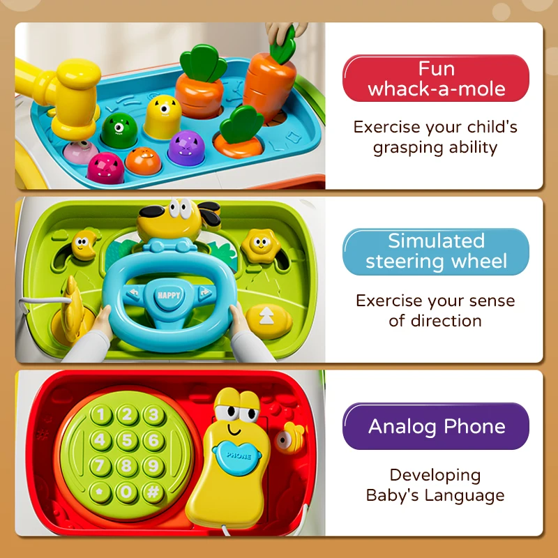9-in-1 Educational Baby Toy with Upbeat Music, Flashing Lights, Safe Toy for Toddlers 12+ Months