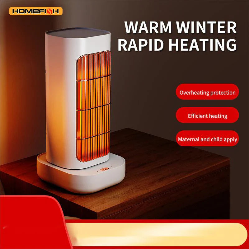 Compact Electric Heater With Adjustable Temperature Control