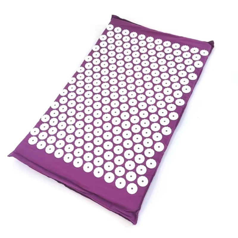 Acupressure Yoga Massage Pad and Pillow Set for Full Body Neck Back Foot Relief Purple