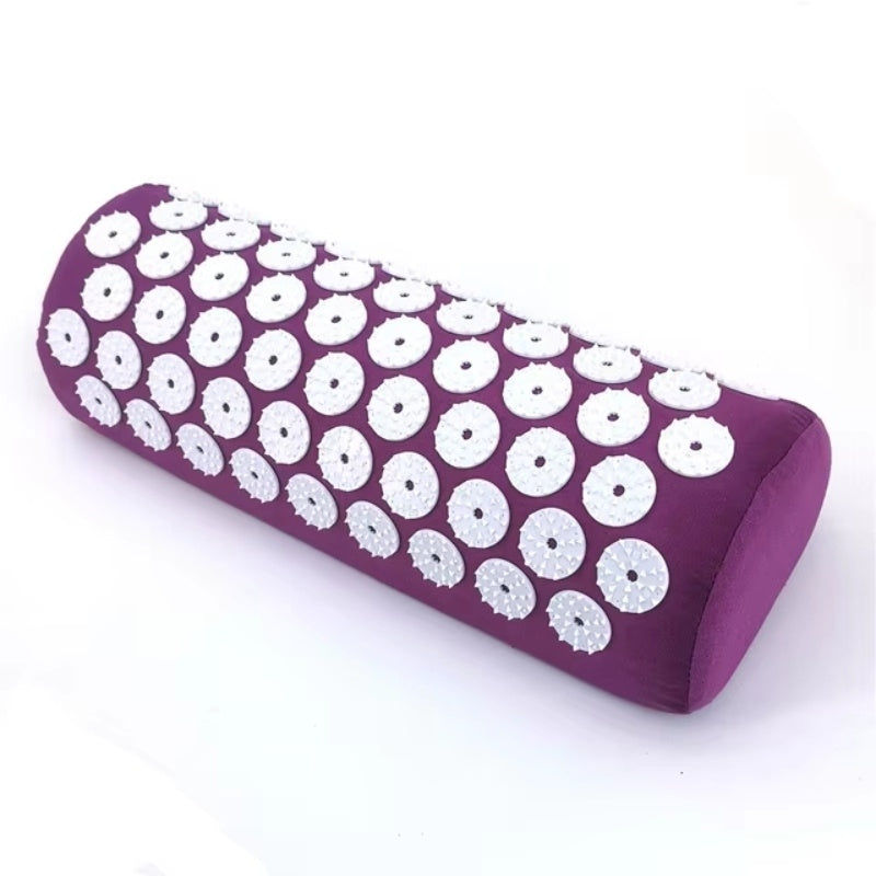 Acupressure Yoga Massage Pad and Pillow Set for Full Body Neck Back Foot Relief Purple