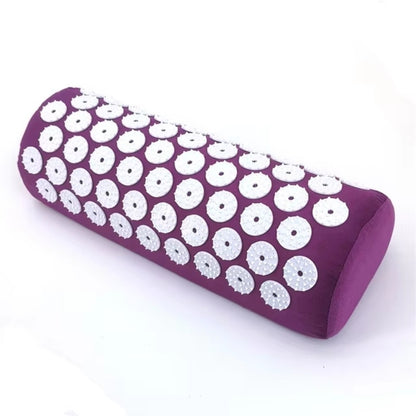 Acupressure Yoga Massage Pad and Pillow Set for Full Body Neck Back Foot Relief Purple