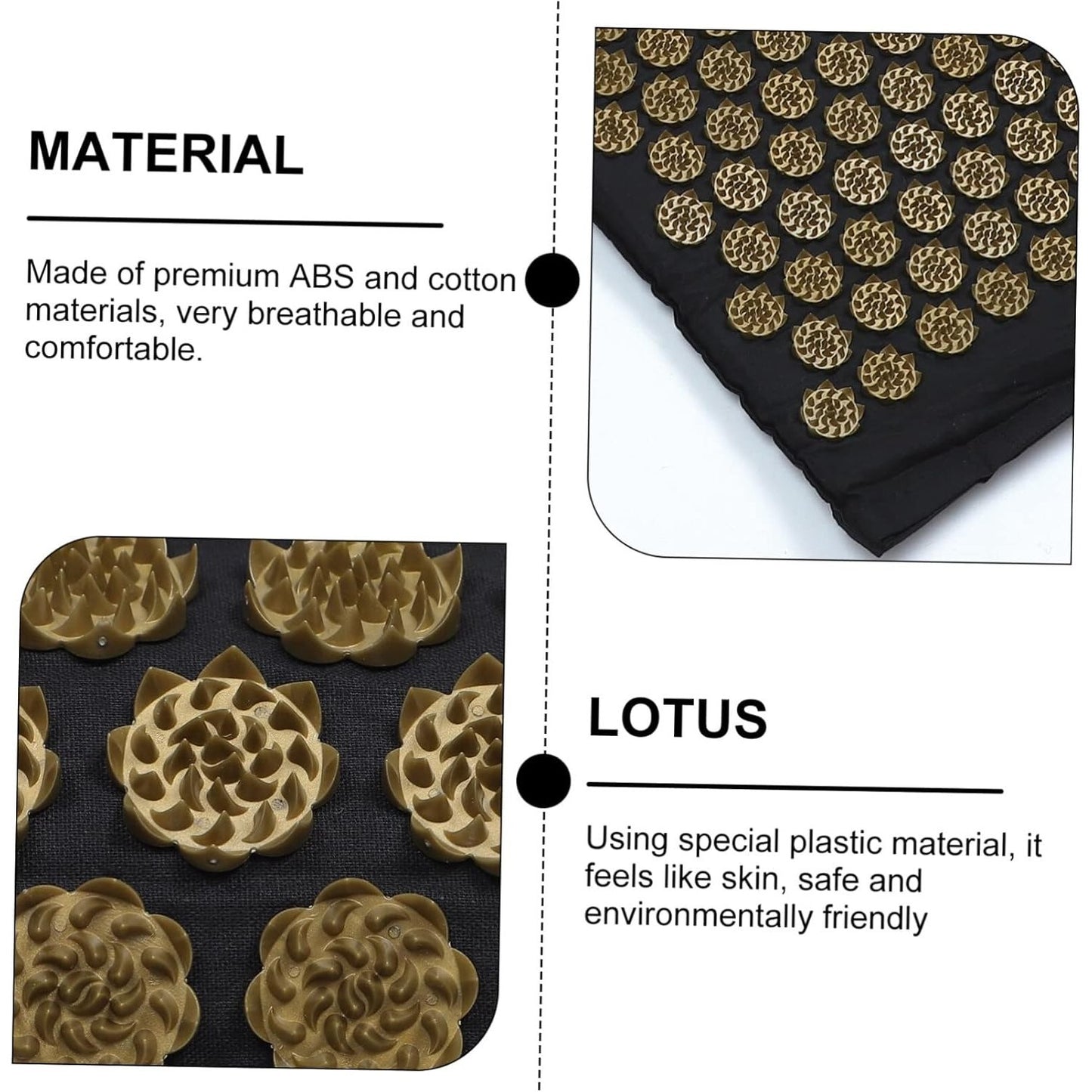 Acupressure Yoga Mat with Massage Pillow, Point Pressure, Even Relief, Foot Reflex Support, Muscle Relaxation