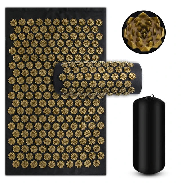 Acupressure Yoga Mat with Massage Pillow, Point Pressure, Even Relief, Foot Reflex Support, Muscle Relaxation