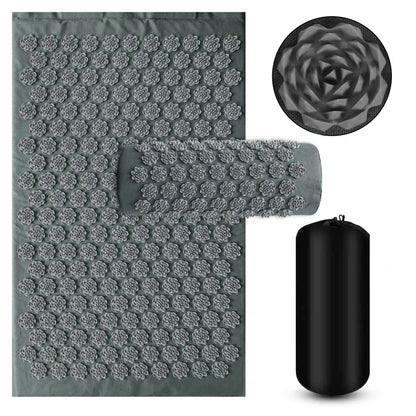 Acupressure Yoga Mat with Massage Pillow, Point Pressure, Even Relief, Foot Reflex Support, Muscle Relaxation