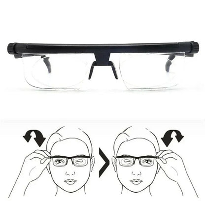 Adjustable Focus Reading Glasses for Myopia and Presbyopia Correction