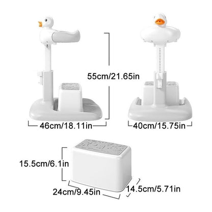 Adjustable Baby Bath Support Stand With Height Adjustable, Anti-Slip, Compact, Secure Shower Head Holder for Ages 6 month+