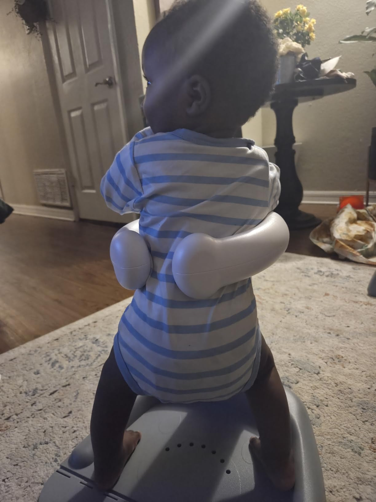 Adjustable Baby Bath Support Stand With Height Adjustable, Anti-Slip, Compact, Secure Shower Head Holder for Ages 6 month+