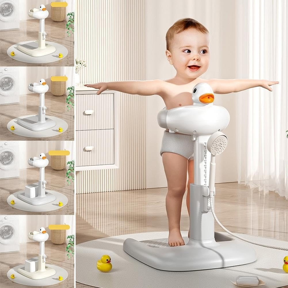 Adjustable Baby Bath Support Stand With Height Adjustable, Anti-Slip, Compact, Secure Shower Head Holder for Ages 6 month+