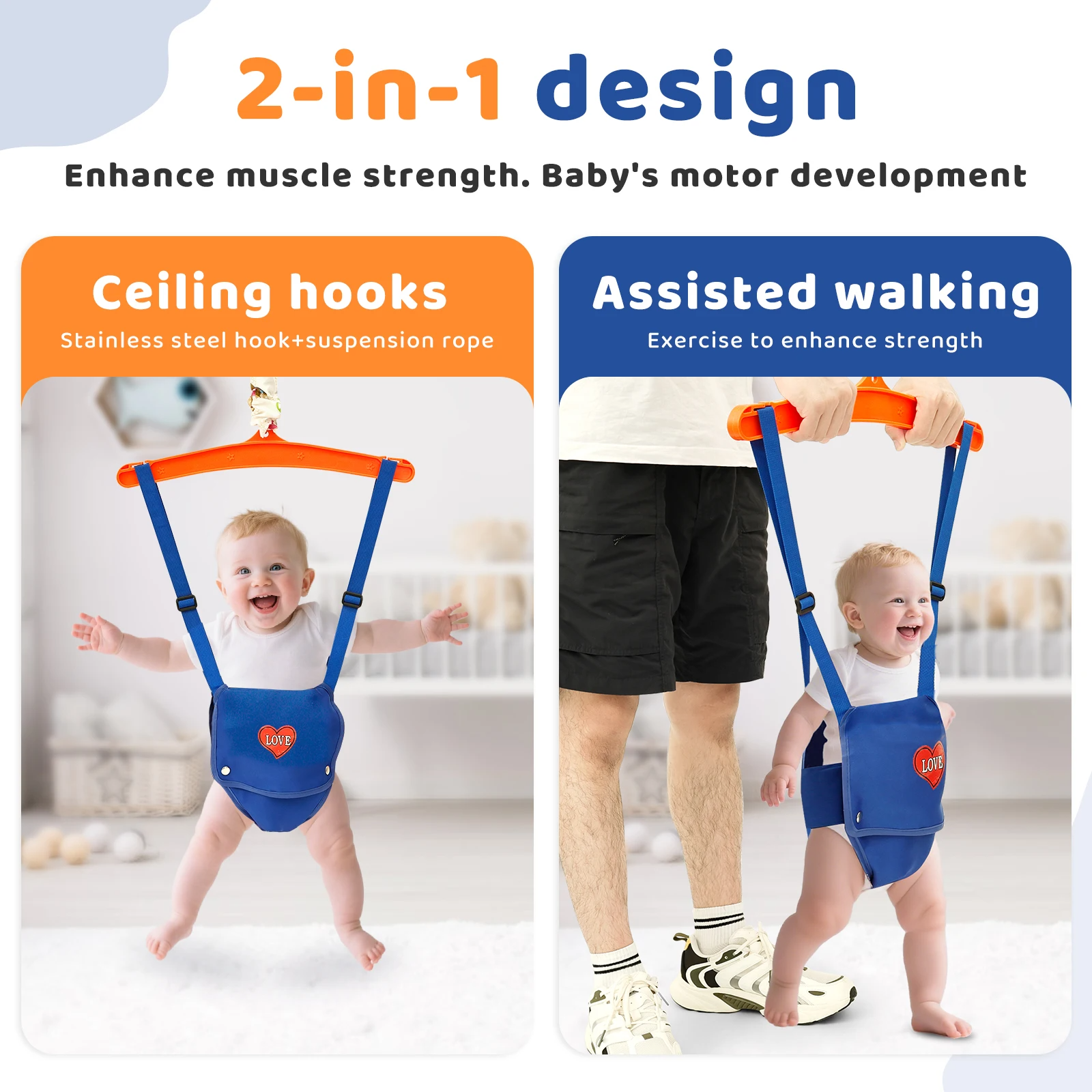 Adjustable Baby Doorway Swing Toy – Safe Indoor Swing for Babies & Toddlers 6 Months+