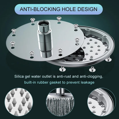 Adjustable Shower Head with Wall Mount, Anti-Clog Design, Safe Materials, Easy to Install and Use