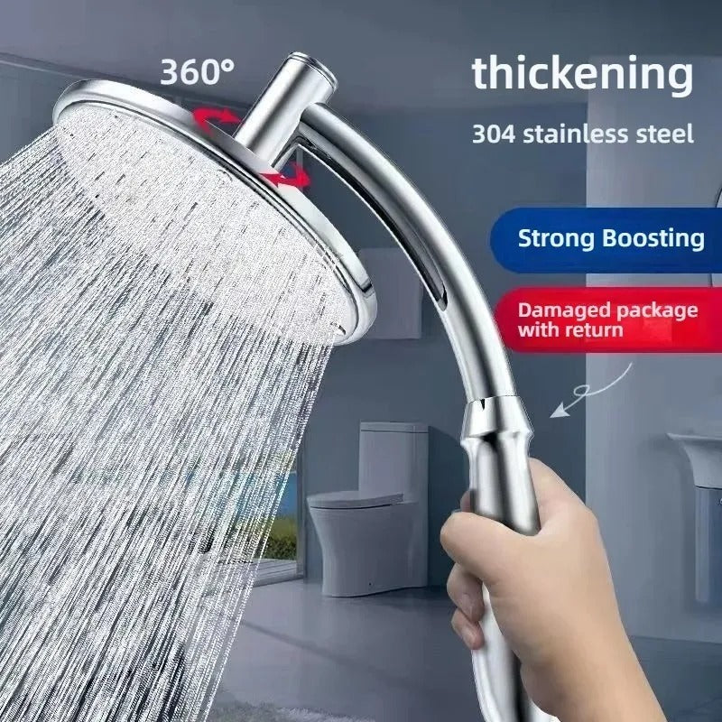 Adjustable Shower Head with Wall Mount, Anti-Clog Design, Safe Materials, Easy to Install and Use