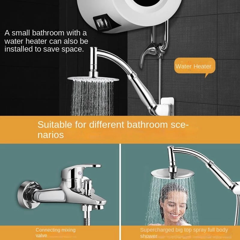 Adjustable Shower Head with Wall Mount, Anti-Clog Design, Safe Materials, Easy to Install and Use