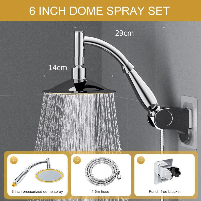 Adjustable Shower Head with Wall Mount, Anti-Clog Design, Safe Materials, Easy to Install and Use