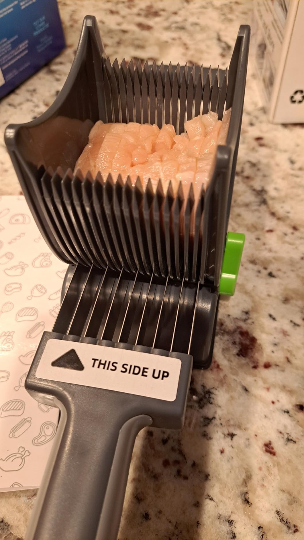 Adjustable Thickness Stainless Steel Meat Slicer – Heavy-Duty Manual Cleaver for Quick and Precise Meat Cutting