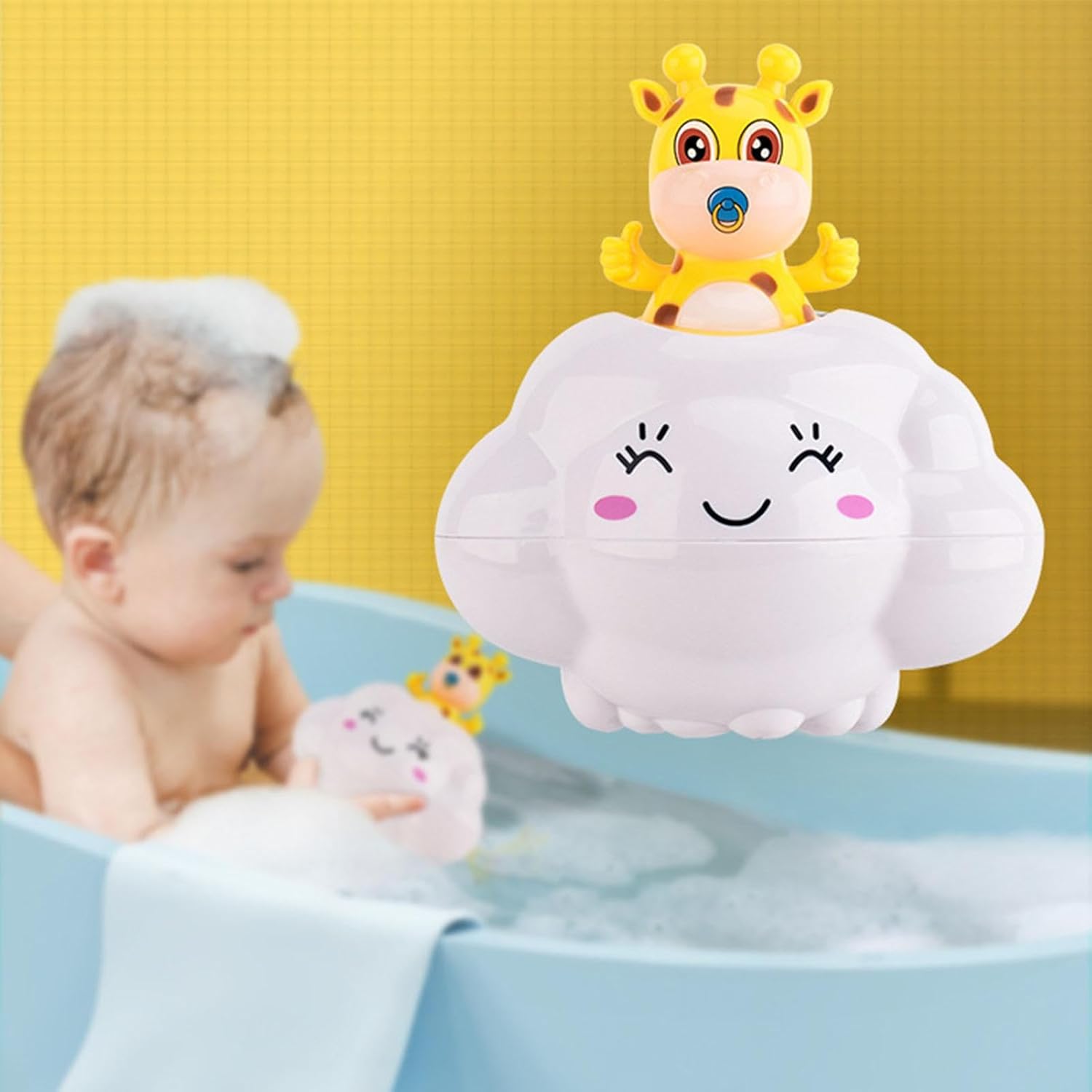Adorable Cloud Bath Toy with Gentle Waterfall Fun