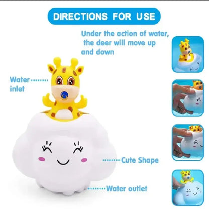 Adorable Cloud Bath Toy with Gentle Waterfall Fun