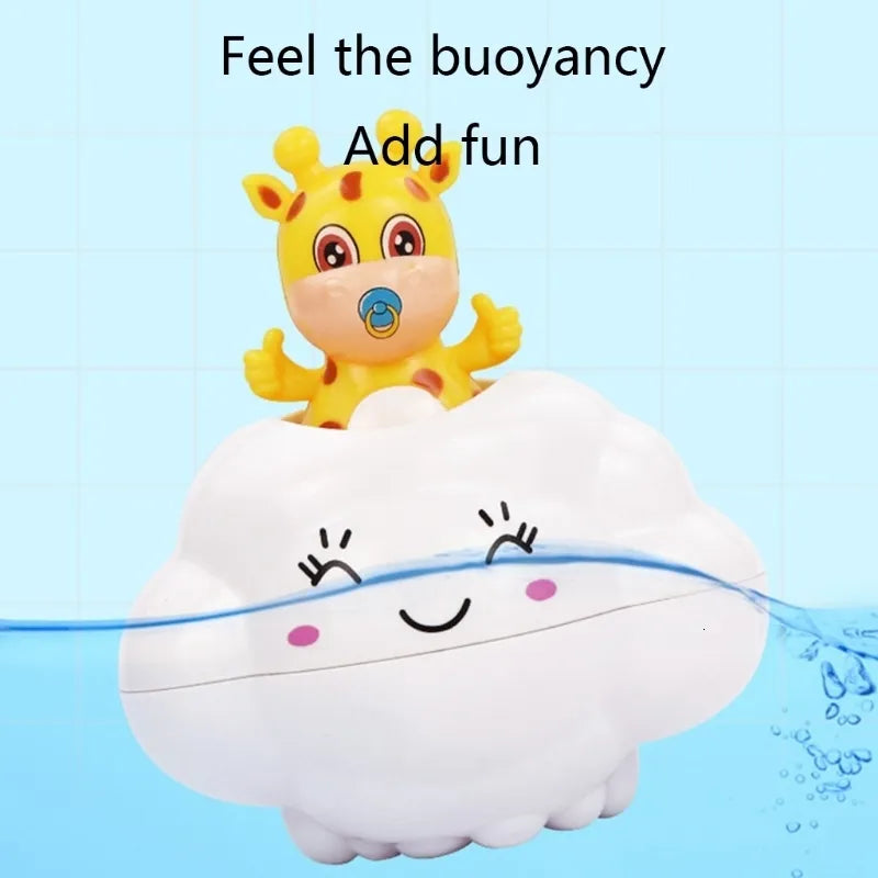 Adorable Cloud Bath Toy with Gentle Waterfall Fun