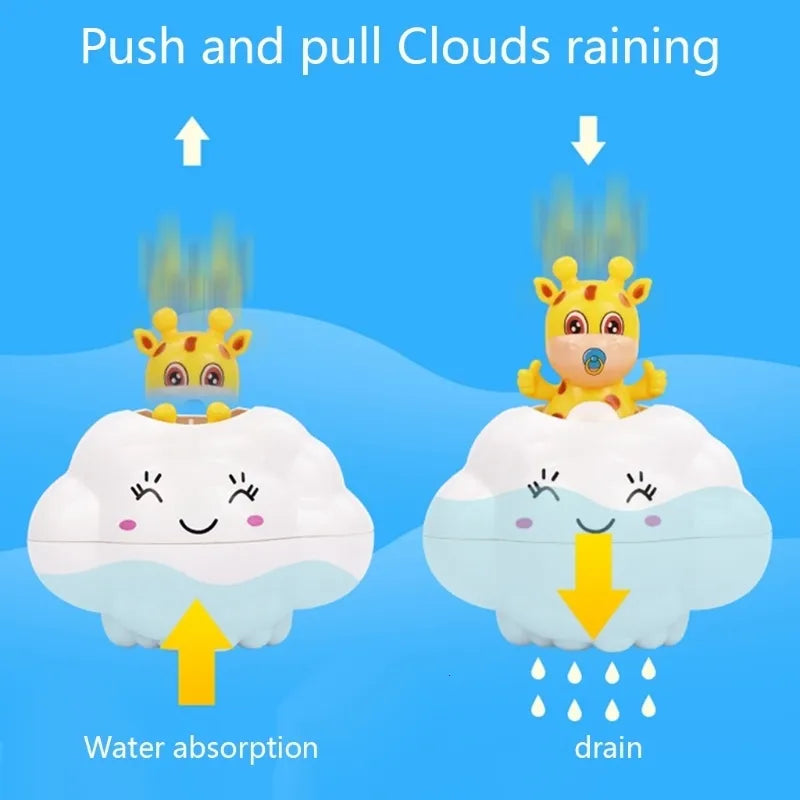 Adorable Cloud Bath Toy with Gentle Waterfall Fun