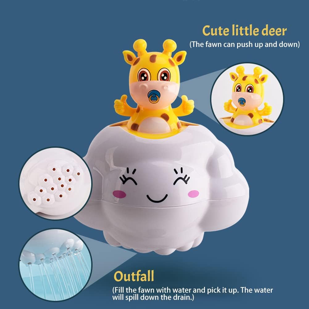 Adorable Cloud Bath Toy with Gentle Waterfall Fun