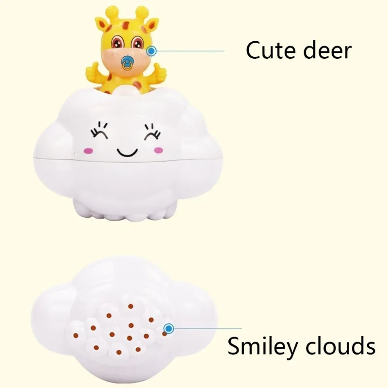 Adorable Cloud Bath Toy with Gentle Waterfall Fun