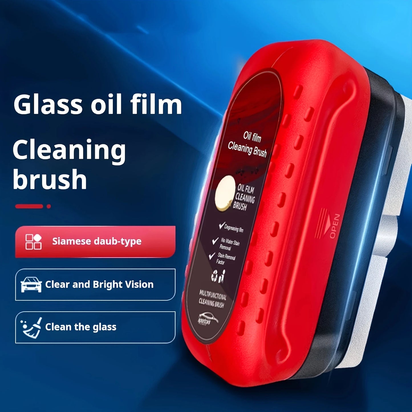 Advanced Glass Oil Film Cleaning Brush for Car Windshield Water Stain Removal