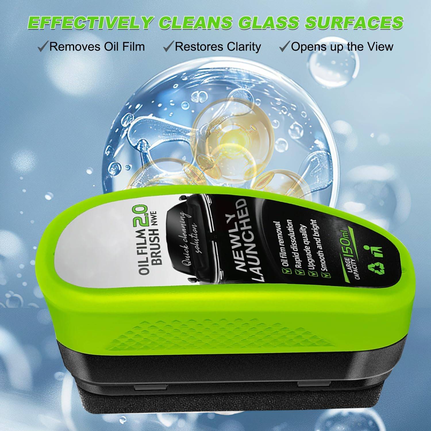 Advanced Glass Oil Film Cleaning Brush for Car Windshield Water Stain Removal
