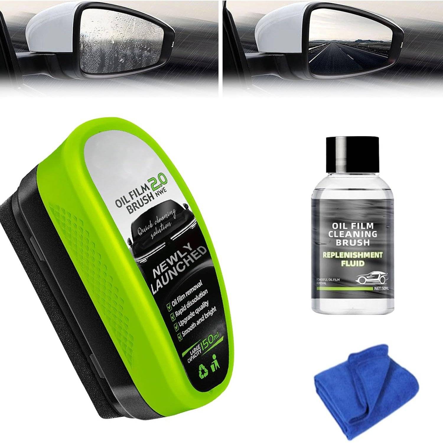 Advanced Glass Oil Film Cleaning Brush for Car Windshield Water Stain Removal