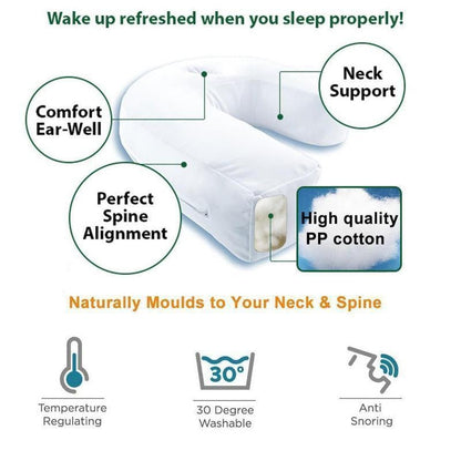 All New Side Sleeper Pillow, Anti-snoring Side Sleeping Fixed Sleeping Position U-shaped Pillow
