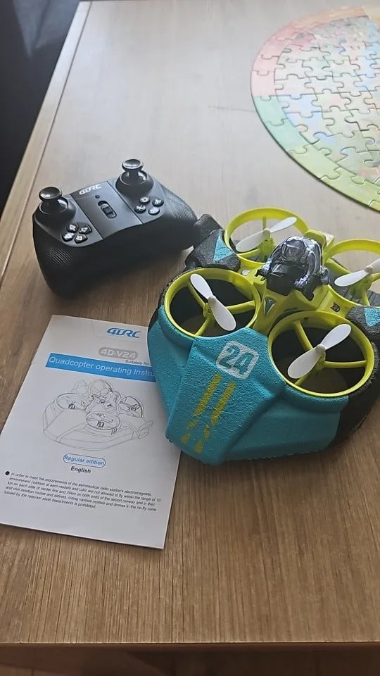 Amphibious RC Toy with 3-in-1 Air, Land & Water Modes, 360° Flips & Rotations, LED Lights for Night Flying, Safe for Ages 8+