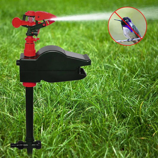 Animal Repellent Motion Sensor Sprinkler Device for Outdoor Use with 360-Degree Sprinkler Head