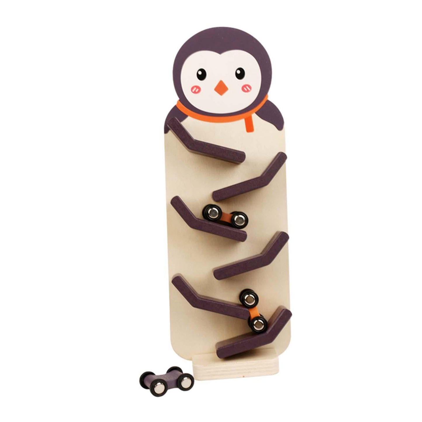 Animals Wooden Car Ramp Racer Toy, Zig Slide, Educational Game, Safe for Ages 1+