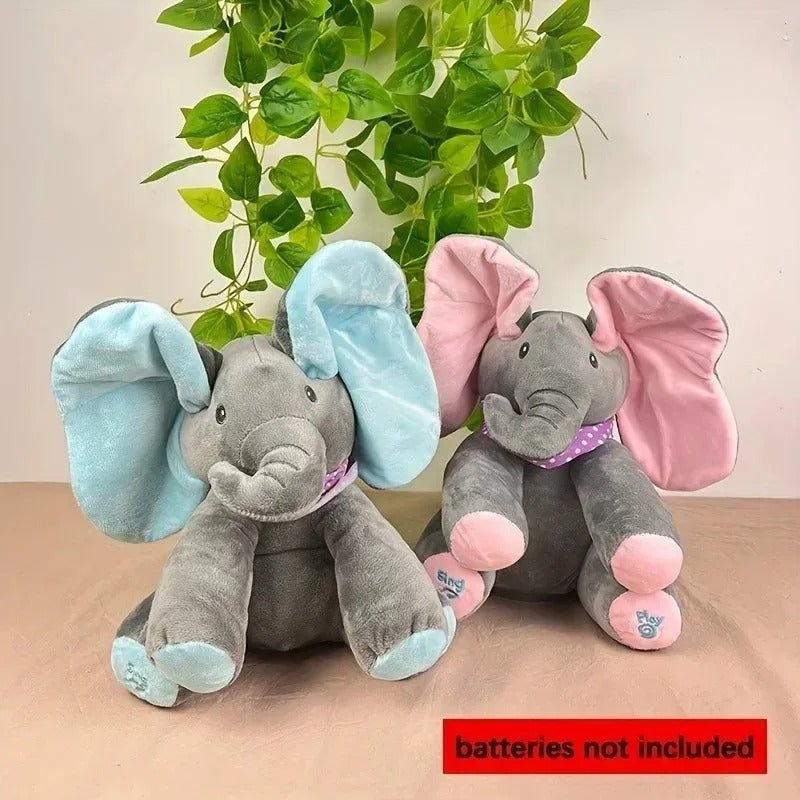 Animated Singing Elephant Plush Toy with Moving Ears