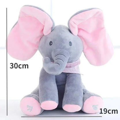 Animated Singing Elephant Plush Toy with Moving Ears