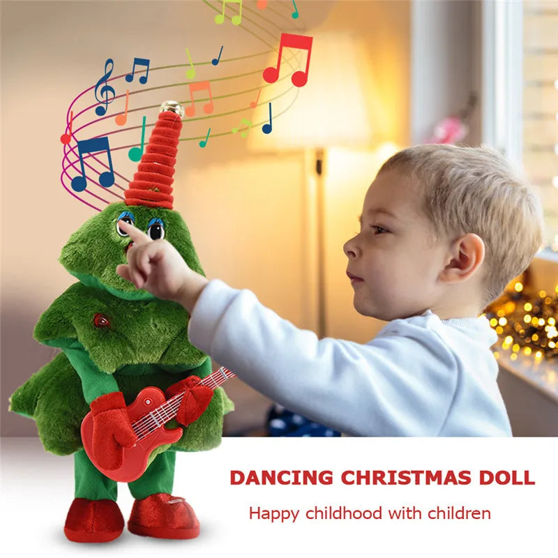 Animated Christmas Songster with Singing & Dancing Christmas Tree and Cute Saxophone Design, Safe for Ages 3+