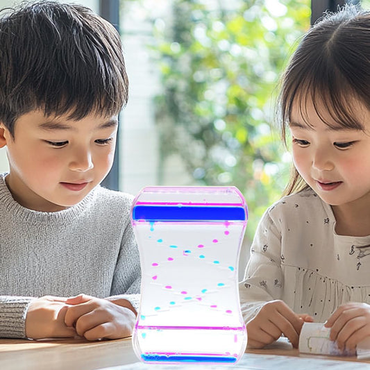 Anxiety-Relieving Toy with Smooth Motion, a Two-Color Oil Hourglass, Creative Decorative Item