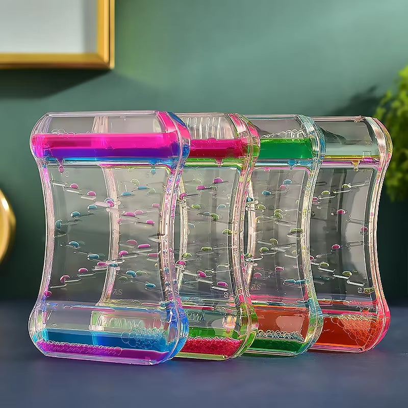 Anxiety-Relieving Toy with Smooth Motion, a Two-Color Oil Hourglass, Creative Decorative Item