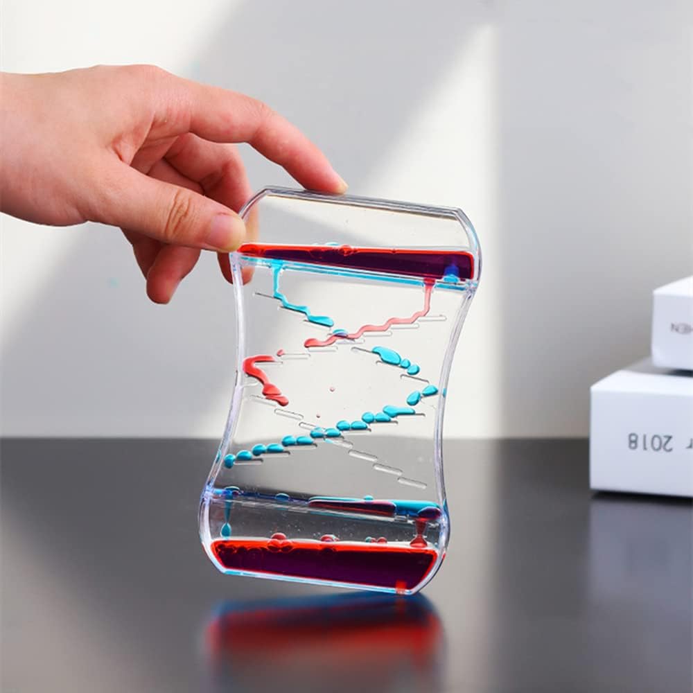 Anxiety-Relieving Toy with Smooth Motion, a Two-Color Oil Hourglass, Creative Decorative Item
