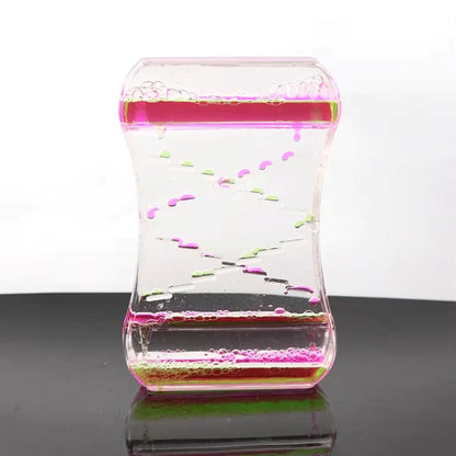 Anxiety-Relieving Toy with Smooth Motion, a Two-Color Oil Hourglass, Creative Decorative Item