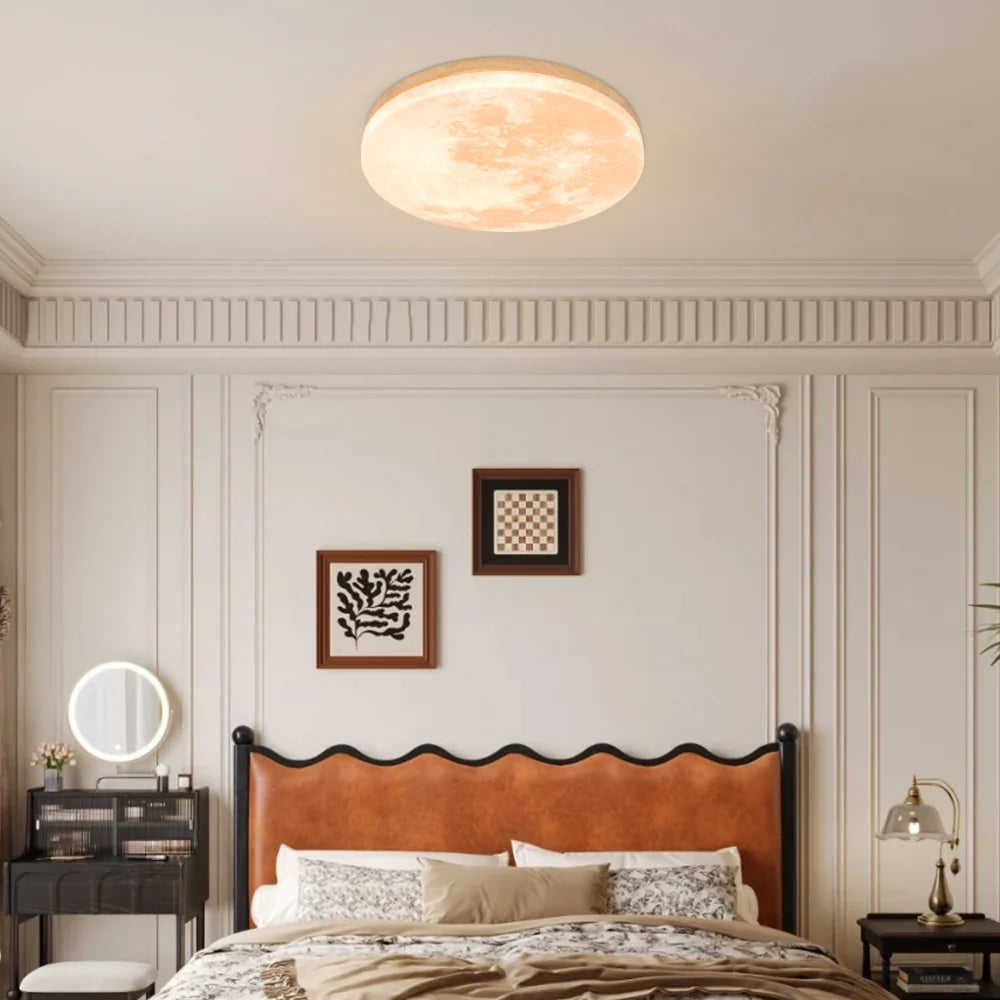 Modern Creative Moon Round Ceiling Light
